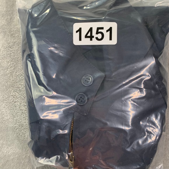 Vintage London Fog Navy Harrington Jacket 38R Drizzler Retro Mod Zip - Picture 14 of 14